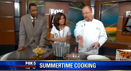 Carmine's chef on Fox 5 news